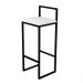 Kit 2 Banqueta Alta Cozinha Bar Balcão Bistrô Industrial Preta Assento Estofado Branco
