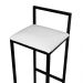 Kit 2 Banqueta Alta Cozinha Bar Balcão Bistrô Industrial Preta Assento Estofado Branco