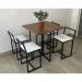 Kit 2 Banqueta Baixa Para Cozinha Preta Industrial Assento Estofado Laca Branca