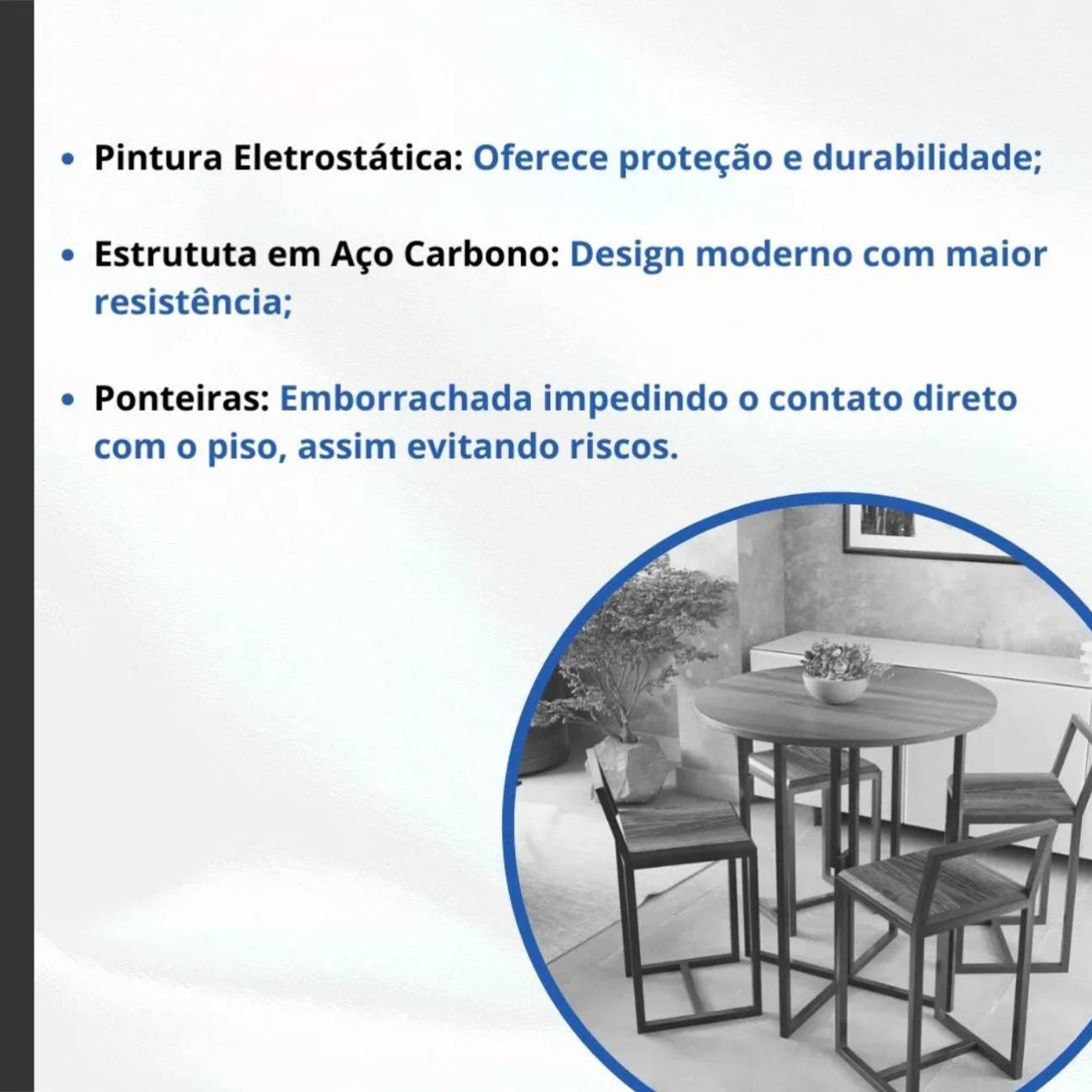 Kit 2 Banqueta Baixa Para Cozinha Preta Industrial Assento Estofado Preto