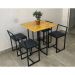Kit 2 Banqueta Baixa Para Cozinha Preta Industrial Assento Estofado Preto