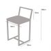 Kit 3 Banqueta Baixa Para Cozinha Preta Industrial Assento Estofado Marrom