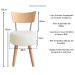 Kit 4 Cadeiras Jantar Cozinha Estofada Off-White Com Encosto Madeira Urban
