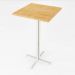 Mesa Alta Bar Bistrô Quadrada 100x50cm Branca Tampo Pinus Industrial