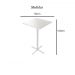 Mesa Alta Bar Bistrô Quadrada 100x50cm Branca Tampo Pinus Industrial