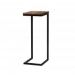 Mesa de Apoio Lateral Sofá Industrial 65cm Preta Madeira Imbuia