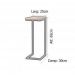 Mesa de Apoio Lateral Sofá Industrial 65cm Preta Madeira Imbuia