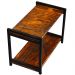 Sapateira Banco Industrial Preta Madeira Imbuia 60x40x45