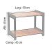 Sapateira Banco Industrial Preta Madeira Imbuia 60x40x45