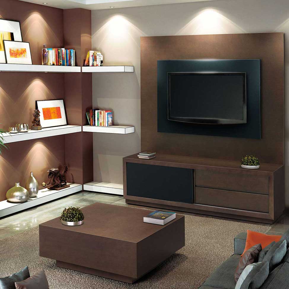 Mesa de Centro Quadrada Wood Caramelo