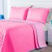 Kit Cobre Leito Dual Color Pink/Rosa Queen 03 Peças - Dupla Face