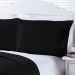Kit Cobre Leito Dual Color Preto e Branco Queen 03 Peças - Dupla Face