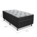 Cama Box Solteiro Conjugada Dream Molas Nanolastic (43x88x188) Cinza