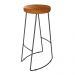 Kit 2 Banquetas Industrial Peroba/Preto -  Aurora