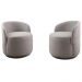 Conjunto Poltronas Decorativas Astrid Columbia Cinza com Base Giratória