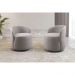 Conjunto Poltronas Decorativas Astrid Columbia Cinza com Base Giratória