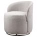 Conjunto Poltronas Decorativas Astrid Columbia Cinza com Base Giratória