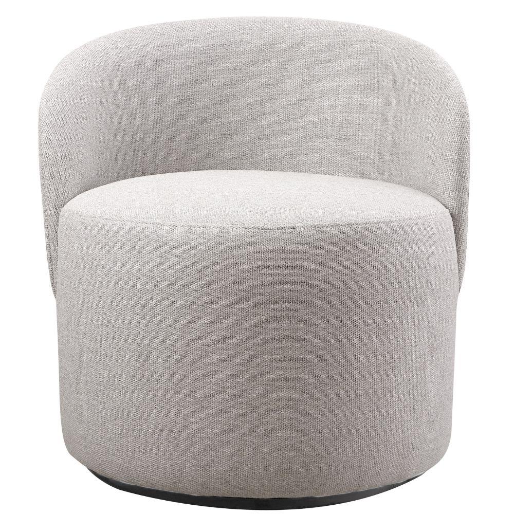 Conjunto Poltronas Decorativas Astrid Columbia Cinza com Base Giratória