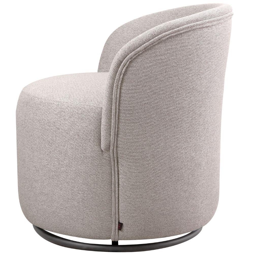 Conjunto Poltronas Decorativas Astrid Columbia Cinza com Base Giratória