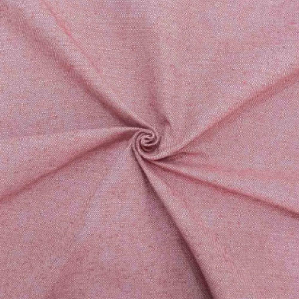 Poltrona Aila Linho Rosa e Pés em Madeira