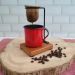 Mini Coador De Pano Suporte Passador De Café Aramado Preto Fosco Steel Wood