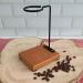 Mini Coador De Pano Suporte Passador De Café Aramado Preto Fosco Steel Wood