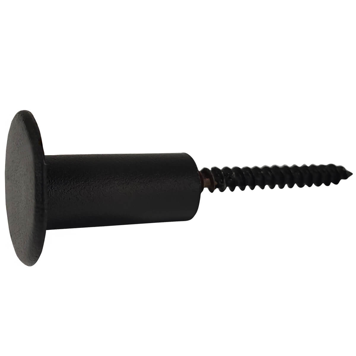 Pino Suporte para Espelho Adnet Pendurador de Casaco de Parede Aço Carbono 3cm Preto