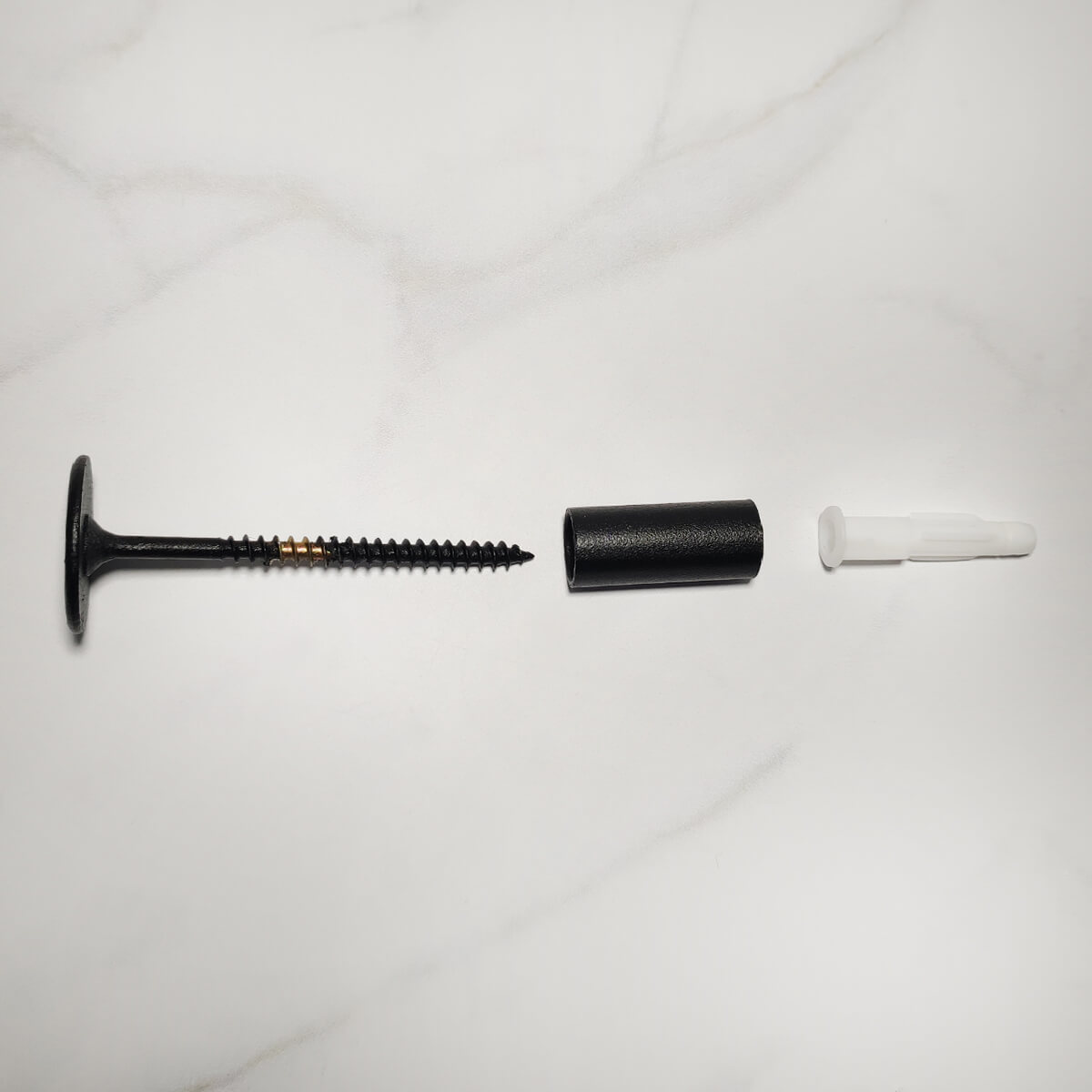Pino Suporte para Espelho Adnet Pendurador de Casaco de Parede Aço Carbono 3cm Preto
