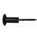 Pino Suporte para Espelho Adnet Pendurador de Casaco de Parede Aço Carbono 4cm Preto