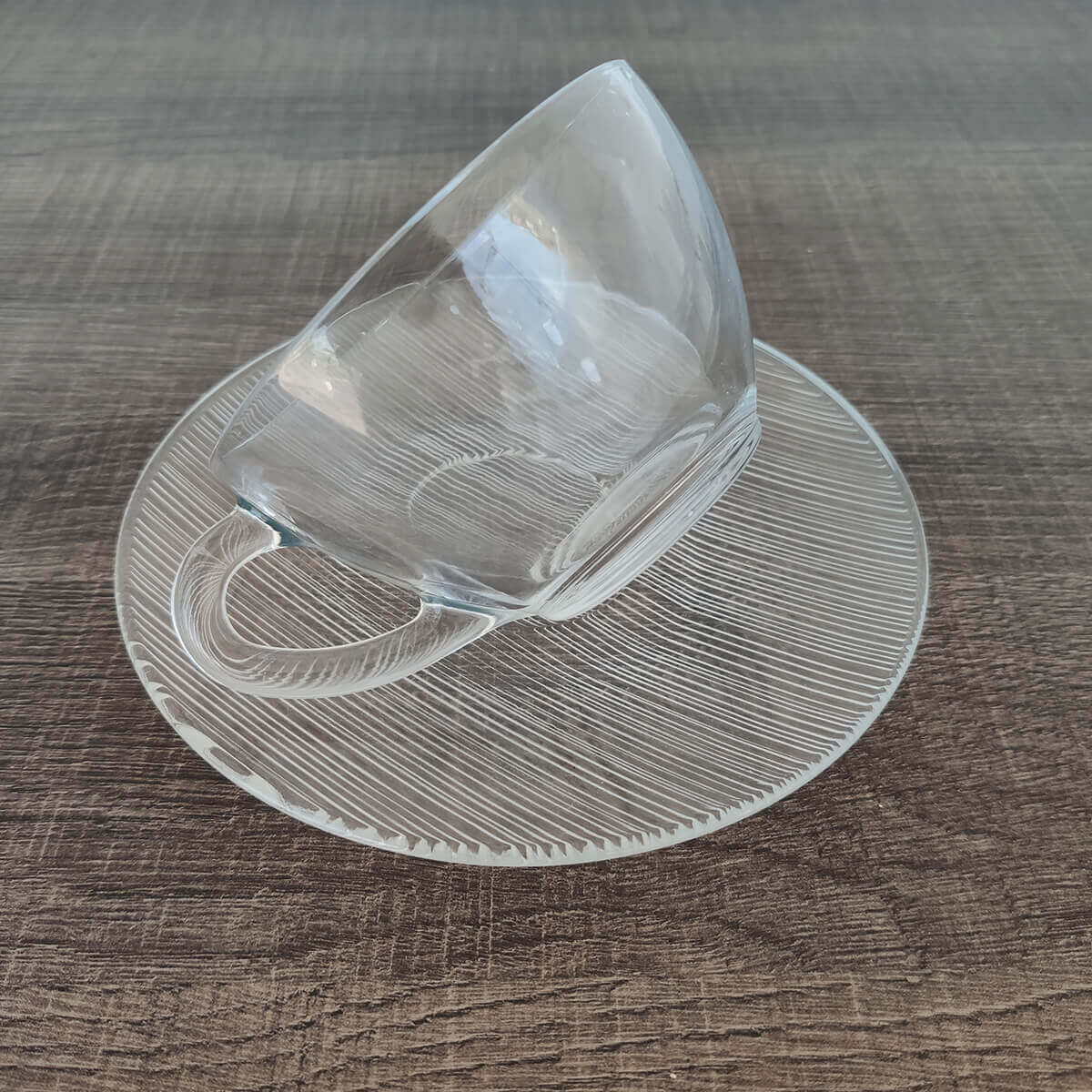 Conjunto 6 Xícaras De Vidro Com Pires 170ml Jogo Transparente Café E Chá Duralex