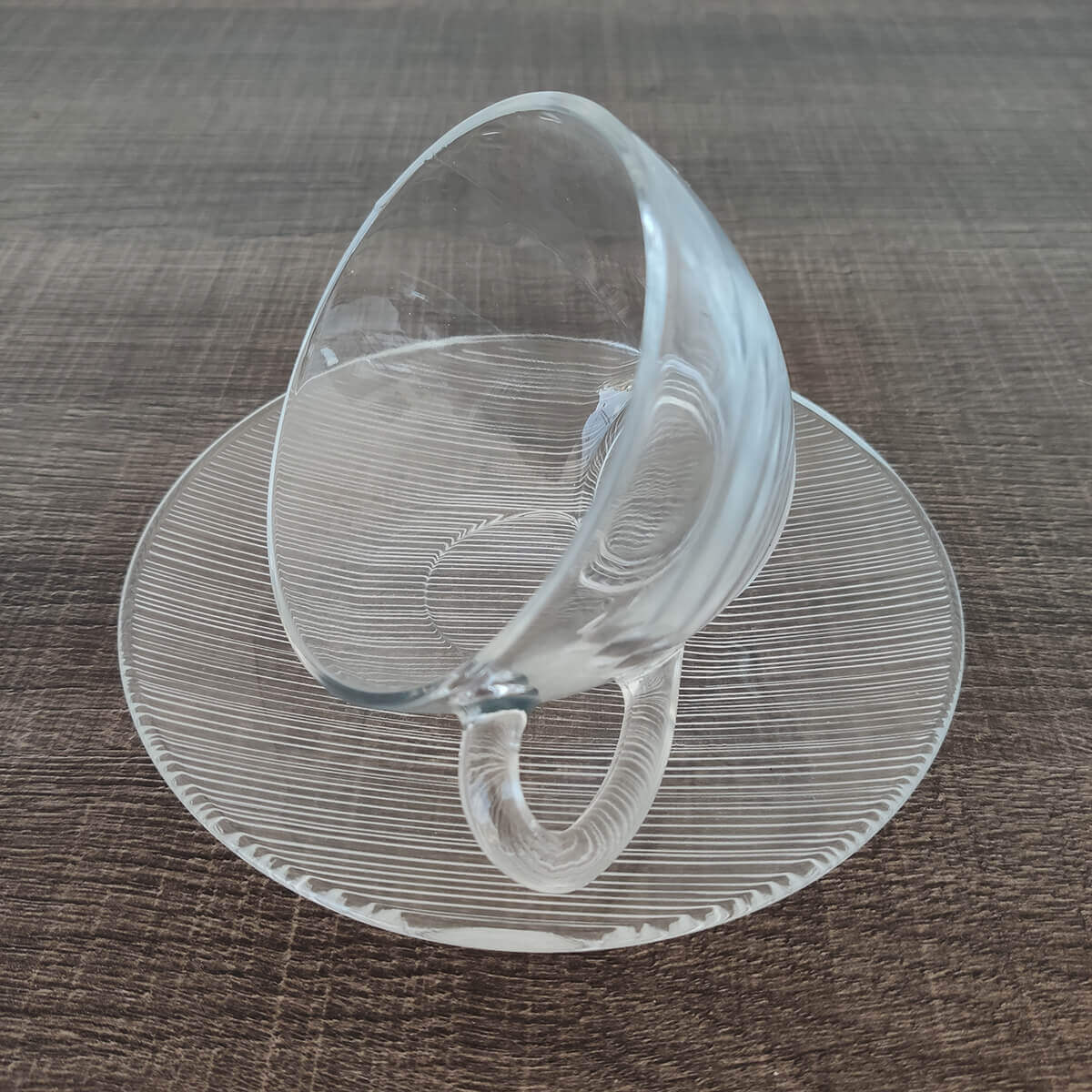 Conjunto 6 Xícaras De Vidro Com Pires 170ml Jogo Transparente Café E Chá Duralex
