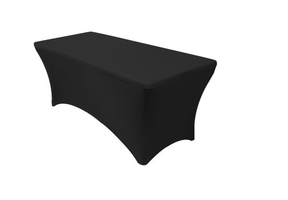 Capa Spandex para mesa 1,52m x 70cm Preta