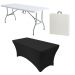 Capa Spandex para mesa 1,52m x 70cm Preta