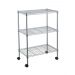 Estante aço cromado 3 prateleiras 60x 35 x 76 cm