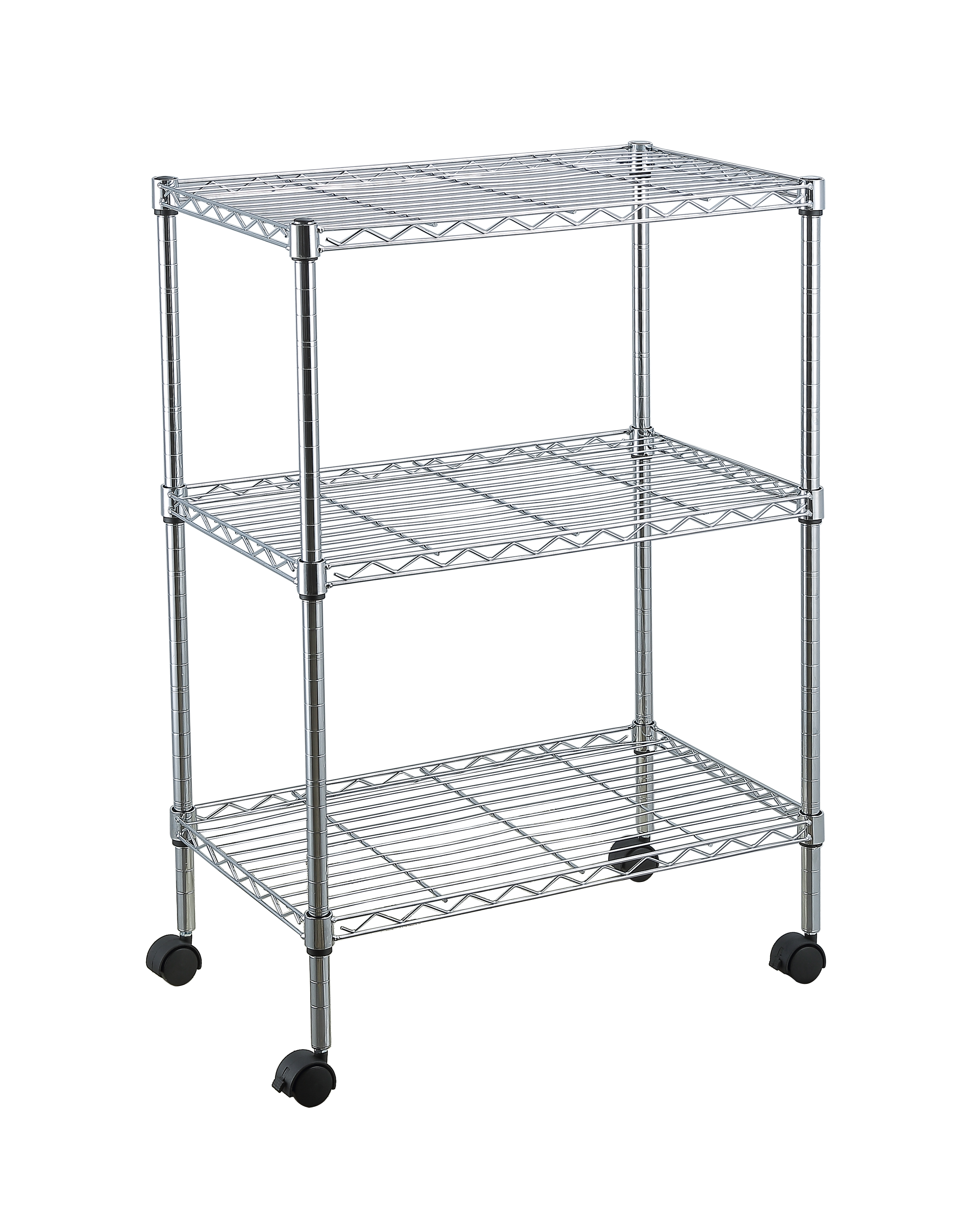 Estante aço cromado 3 prateleiras 60x 35 x 76 cm