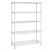 Estante aço cromado 5 prateleiras 120 x 45 x 180 cm