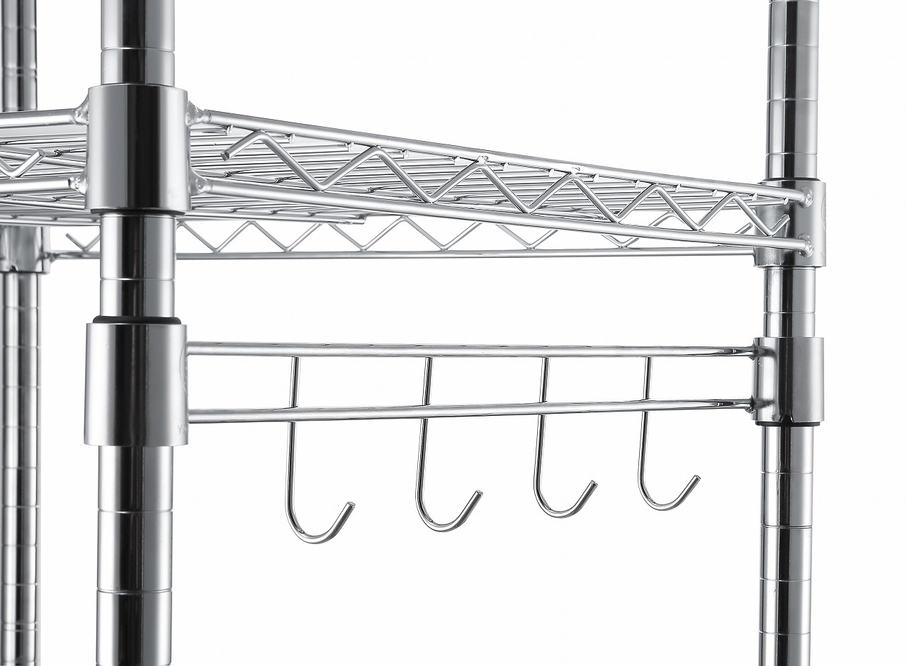 Estante aço cromado 5 prateleiras 60 x 45 x 180 cm