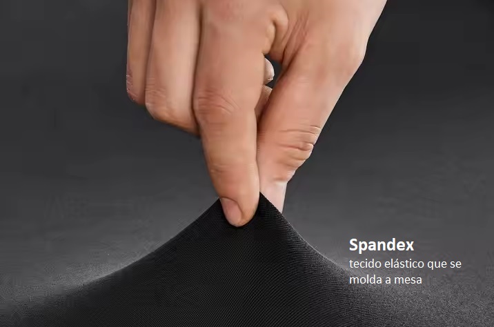 Toalha Spandex para mesa redonda 152cm Preta