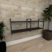 Aparador industrial aço cor preto prateleiras 30 cm cor preto modelo ind04papr