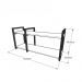 Aparador industrial aço cor preto prateleiras 30 cm cor preto modelo ind19papr