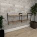 Aparador industrial aço preto mdf 30cm cor amadeirado ind04aeapr