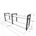 Aparador industrial aço preto mdf 30cm cor amadeirado ind04aeapr
