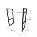Aparador industrial aço preto mdf 30cm cor amadeirado ind15aeapr