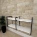 Aparador industrial aço preto prateleiras 30cm cor branca ind22bapr