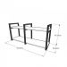 Aparador industrial aço preto prateleiras 30cm cor branca ind22bapr