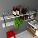 Aparador industrial sala barzinho branco bar adega moderno suspenso madeira buffet