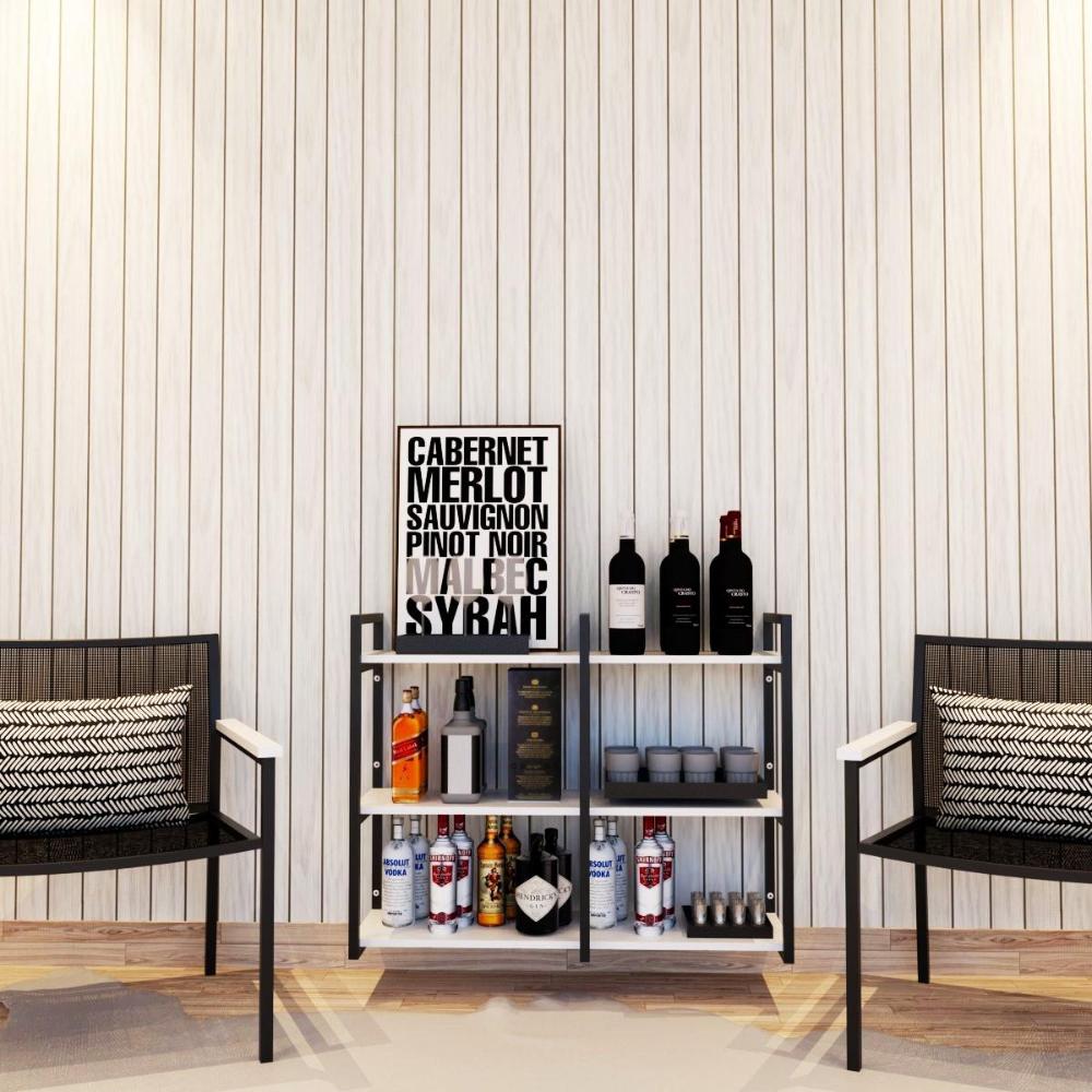 Bar adega Estilo Inudustrial prateleira industrial prateleira de parede prateleira mdf prateleira de ferro e madeira