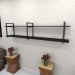 Estante estilo industrial sala aço cor preto 180x30x40cm (C)x(L)x(A) cor mdf preto modelo ind39psl