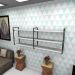 Estante estilo industrial sala aço cor preto 180x30x68cm (C)x(L)x(A) cor mdf branco modelo ind32bsl