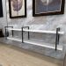 Estante industrial aço cor preto 180x30x40cm (C)x(L)x(A) cor mdf branco modelo ind39best